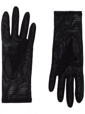 Перчатки из тюля с вышитым логотипом Tender and Dangerous. Цвет: черный