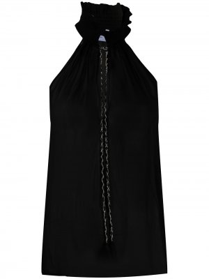 Прозрачная блузка с вырезом халтер Dondup. Цвет: черный