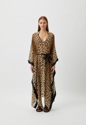 Платье пляжное Roberto Cavalli. Цвет: коричневый