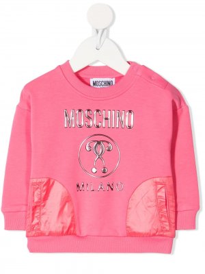 Толстовка с логотипом Moschino Kids. Цвет: розовый