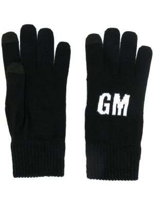 Трикотажные перчатки с логотипом MSGM. Цвет: черный