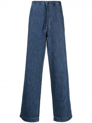 Широкие джинсы Valentino. Цвет: синий