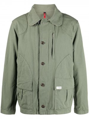 Куртка в стиле колор-блок Fay. Цвет: зеленый
