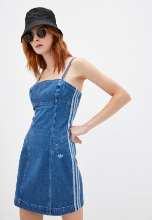 Сарафан adidas Originals. Цвет: голубой