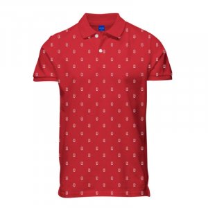 Рубашка поло с графическим принтом Collect rococco red Мужской JACK & JONES