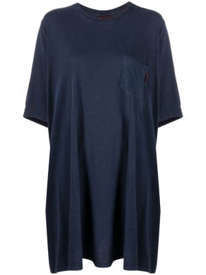 Платье-футболка с карманом Denimist. Цвет: синий