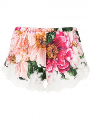 Пижамные шорты с цветочным кружевом Dolce & Gabbana. Цвет: разноцветный