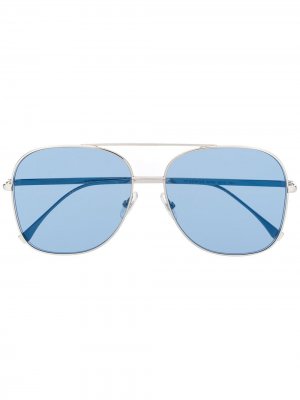 Солнцезащитные очки-авиаторы Fendi Eyewear. Цвет: серебристый