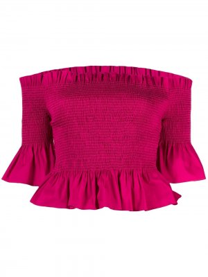 Блузка с открытыми плечами Patrizia Pepe. Цвет: розовый