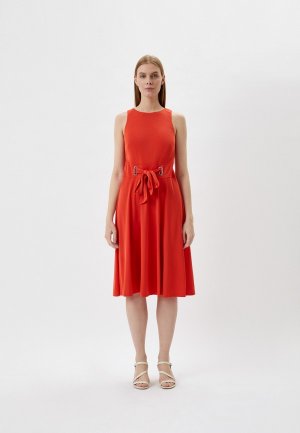Платье Lauren Ralph. Цвет: оранжевый