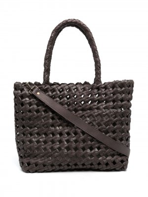 Плетеная сумка-тоут Officine Creative. Цвет: коричневый