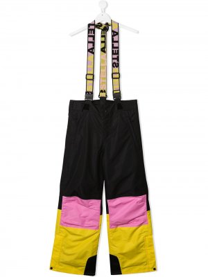 Лыжные брюки в стиле колор-блок Stella McCartney Kids. Цвет: черный