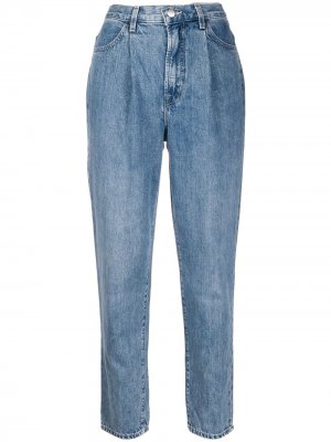 Зауженные джинсы с завышенной талией J Brand. Цвет: синий