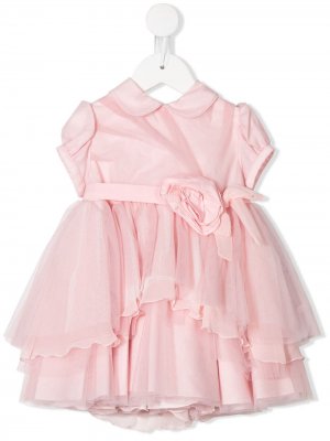 Платье с деталью из тюля Aletta. Цвет: розовый