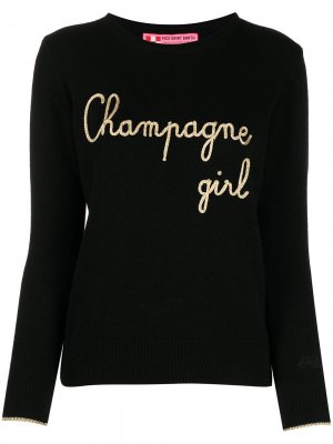 Джемпер Champagne Girl с вышивкой Mc2 Saint Barth. Цвет: черный