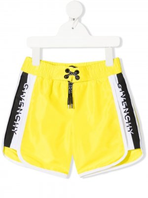 Плавки-шорты с логотипом Givenchy Kids. Цвет: желтый