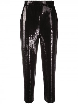 Укороченные брюки с пайетками Karl Lagerfeld. Цвет: черный