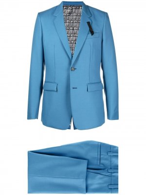 Костюм с однобортным пиджаком и укороченными брюками Viktor & Rolf. Цвет: синий