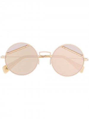 Зеркальные солнцезащитные очки Yohji Yamamoto. Цвет: золотистый