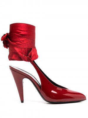 Туфли Venus с ремешком на пятке Saint Laurent. Цвет: красный