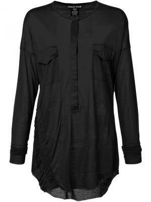 Прозрачная блузка с длинными рукавами Thomas Wylde. Цвет: чёрный