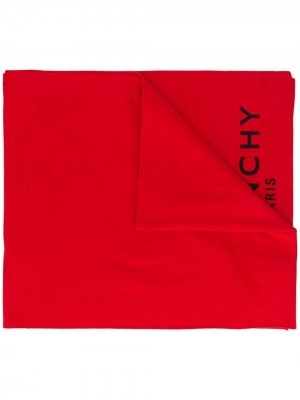 Шарф с логотипом Givenchy. Цвет: красный