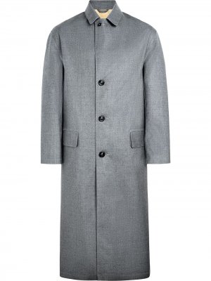 Пальто с геометрическим декором на спине Mackintosh. Цвет: серый