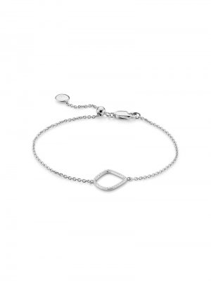 Riva Diamond Kite Chain bracelet Monica Vinader. Цвет: серебристый