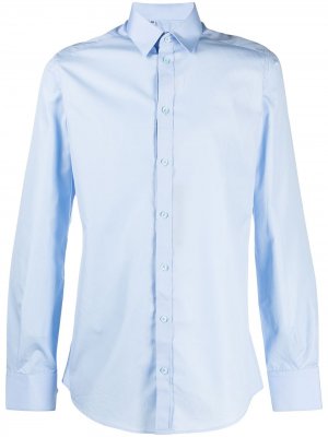 Рубашка с классическим воротником Dolce & Gabbana. Цвет: синий