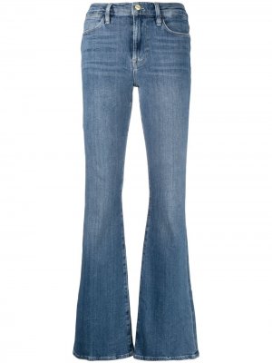 Расклешенные джинсы с завышенной талией FRAME. Цвет: синий