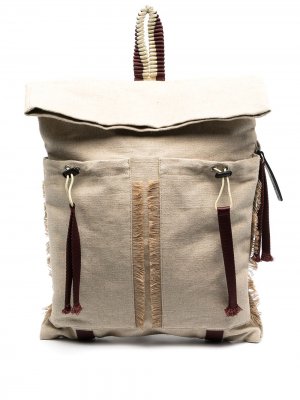 Большой рюкзак с бахромой CamperLab. Цвет: нейтральные цвета