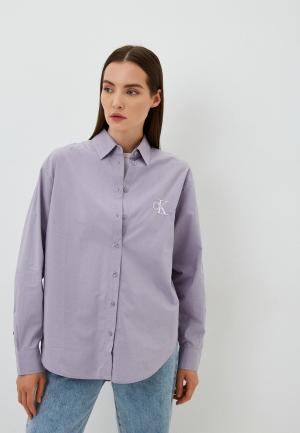 Рубашка Calvin Klein Jeans. Цвет: фиолетовый