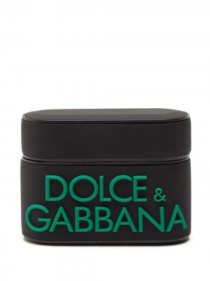 Чехол для AirPods Pro с логотипом Dolce & Gabbana. Цвет: черный