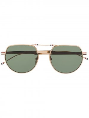 Солнцезащитные очки-авиаторы TBS918 Thom Browne Eyewear. Цвет: золотистый