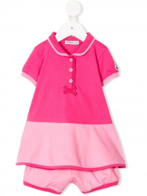 Комплект из платья и шортов Moncler Enfant. Цвет: розовый