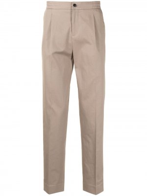 Прямые брюки чинос со складками Shanghai Tang. Цвет: коричневый