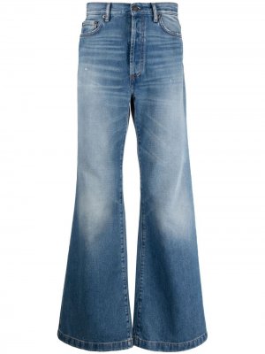 Расклешенные джинсы с завышенной талией Acne Studios. Цвет: синий
