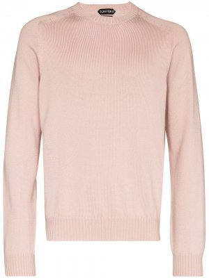 Бесшовный свитер с круглым вырезом TOM FORD. Цвет: розовый