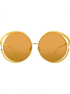 660 C1 round sunglasses Linda Farrow. Цвет: желтый