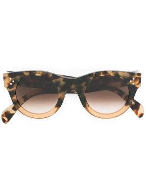 Солнцезащитные очки Alia в черепаховой оправе Céline Eyewear. Цвет: коричневый
