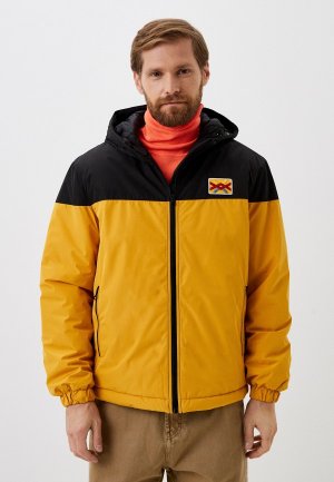 Куртка утепленная United Colors of Benetton. Цвет: желтый