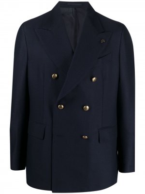 Двубортный пиджак Gabriele Pasini. Цвет: синий