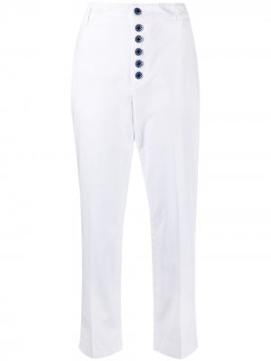 Укороченные брюки с пуговицами Dondup. Цвет: белый