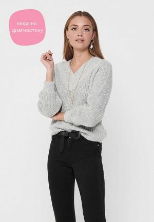 Пуловер Jacqueline de Yong. Цвет: серый