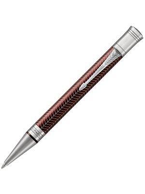 Ручка шариковая DUOFOLD PRESTIGE BRG SHEVRON CT Parker. Цвет: коричневый