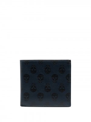 Бумажник с принтом Alexander McQueen. Цвет: синий