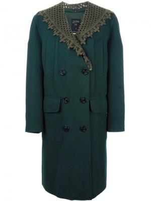 Пальто со съемным шалевым воротником Jean Paul Gaultier Vintage. Цвет: зеленый