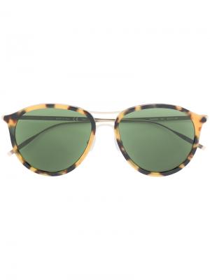 Круглые солнцезащитные очки Tomas Maier Eyewear. Цвет: коричневый