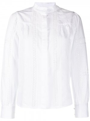 Блузка с кружевом Dondup. Цвет: белый