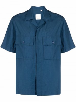 Рубашка с короткими рукавами и карманом PAUL SMITH. Цвет: синий